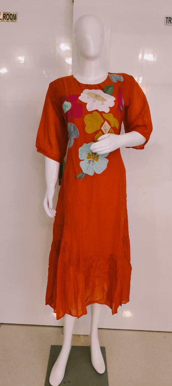 MUL CHANDERI FROCK