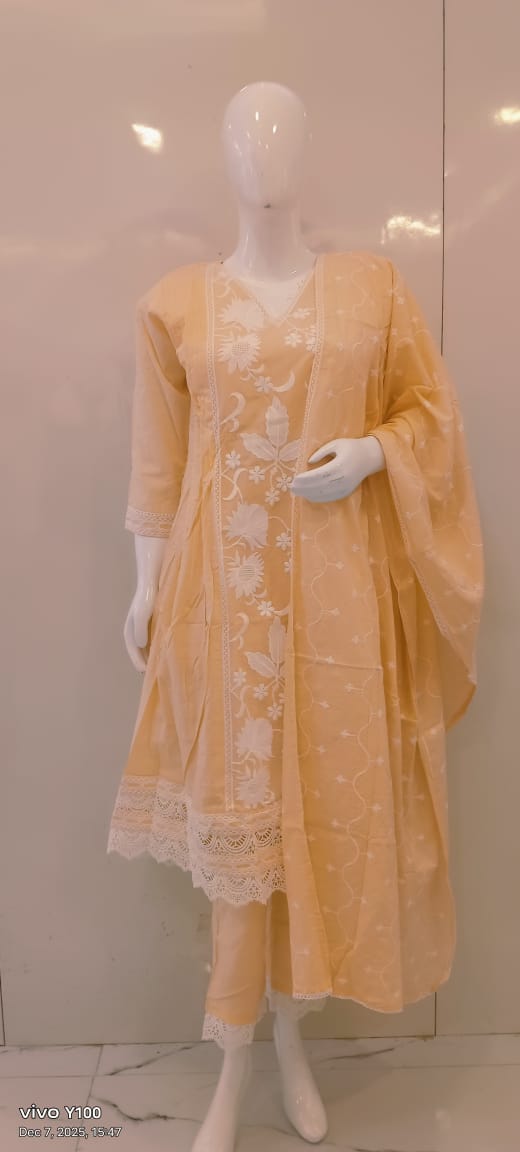 MUL COTTON KURTHI SET