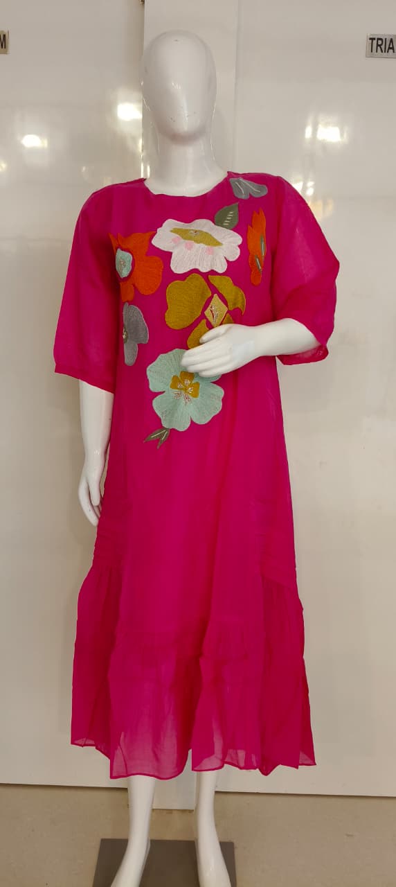 MUL CHANDERI FROCK