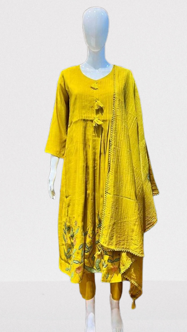 ANARKALI OFFICE WEAR YELLOW